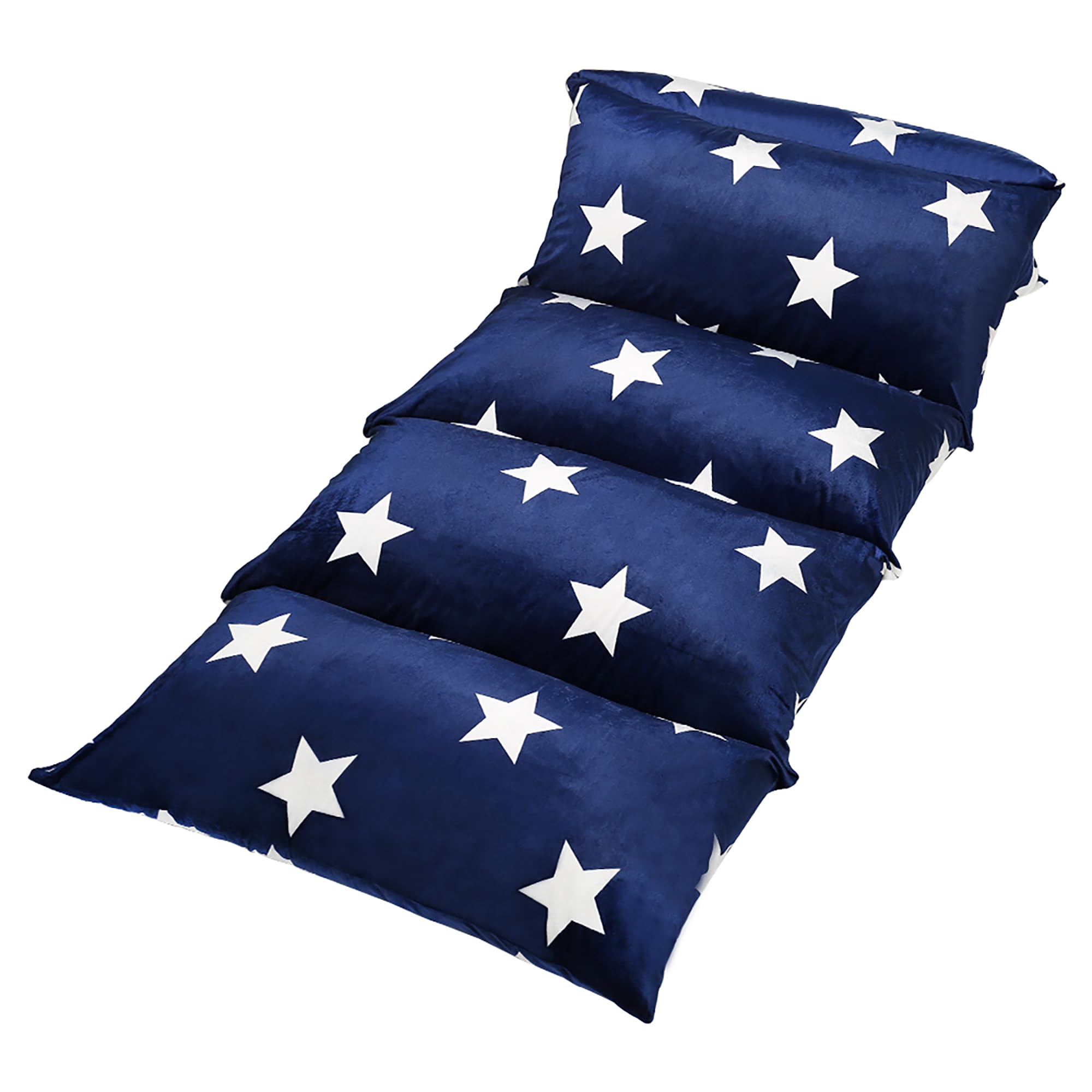 Butterfly Craze Floor Pillow Case, Mattress Bed Lounger Cover, Star Navy, Queen Size - Cozy Seating Solution for Kids & Adults, 