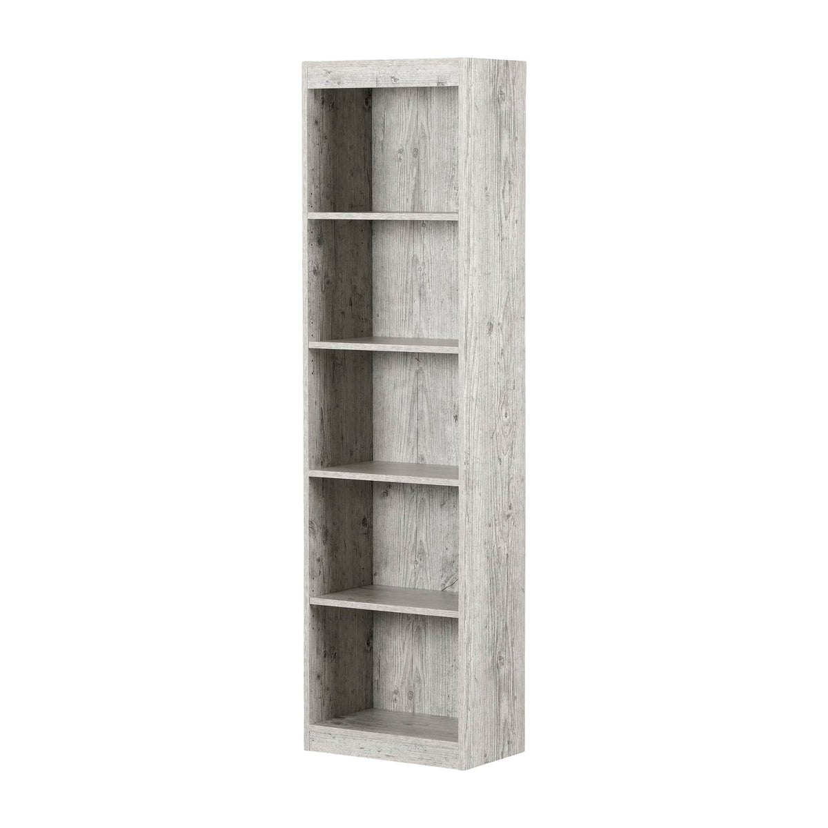 South Shore Axess 5-Shelf Narrow Bookcase Seaside Pine, Contemporary