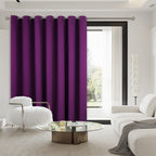 Bgment Fashion Sliding Door Curtain 100 X 96 Inches, Wide Thermal Blackout Curtains Room Darkening Room Divider Window Curtain, 1 Panel, Purple, 96 Length X Wide 100