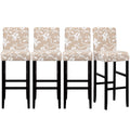 Lellen Jacquard Bar Chair Stool Cover - 4 Pack Stretch Chair Slipcover Pattern For Short Swivel Dining Chair-Counter Height Side Chairs (125840)