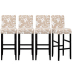 Lellen Jacquard Bar Chair Stool Cover - 4 Pack Stretch Chair Slipcover Pattern For Short Swivel Dining Chair-Counter Height Side Chairs (125840)