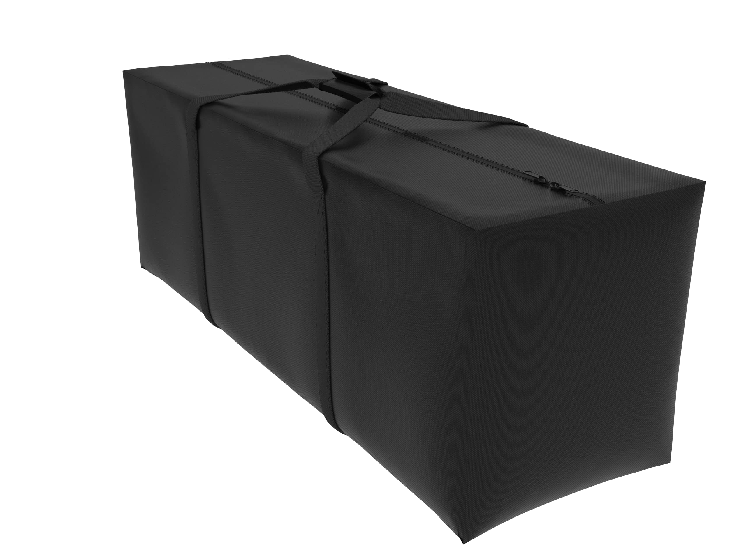 Acoveritt Outdoor Rectangular Cushion Storage Bag, Protective Zippered Storage Bags With Handles, 50''L X 13''W X 20''H Black
