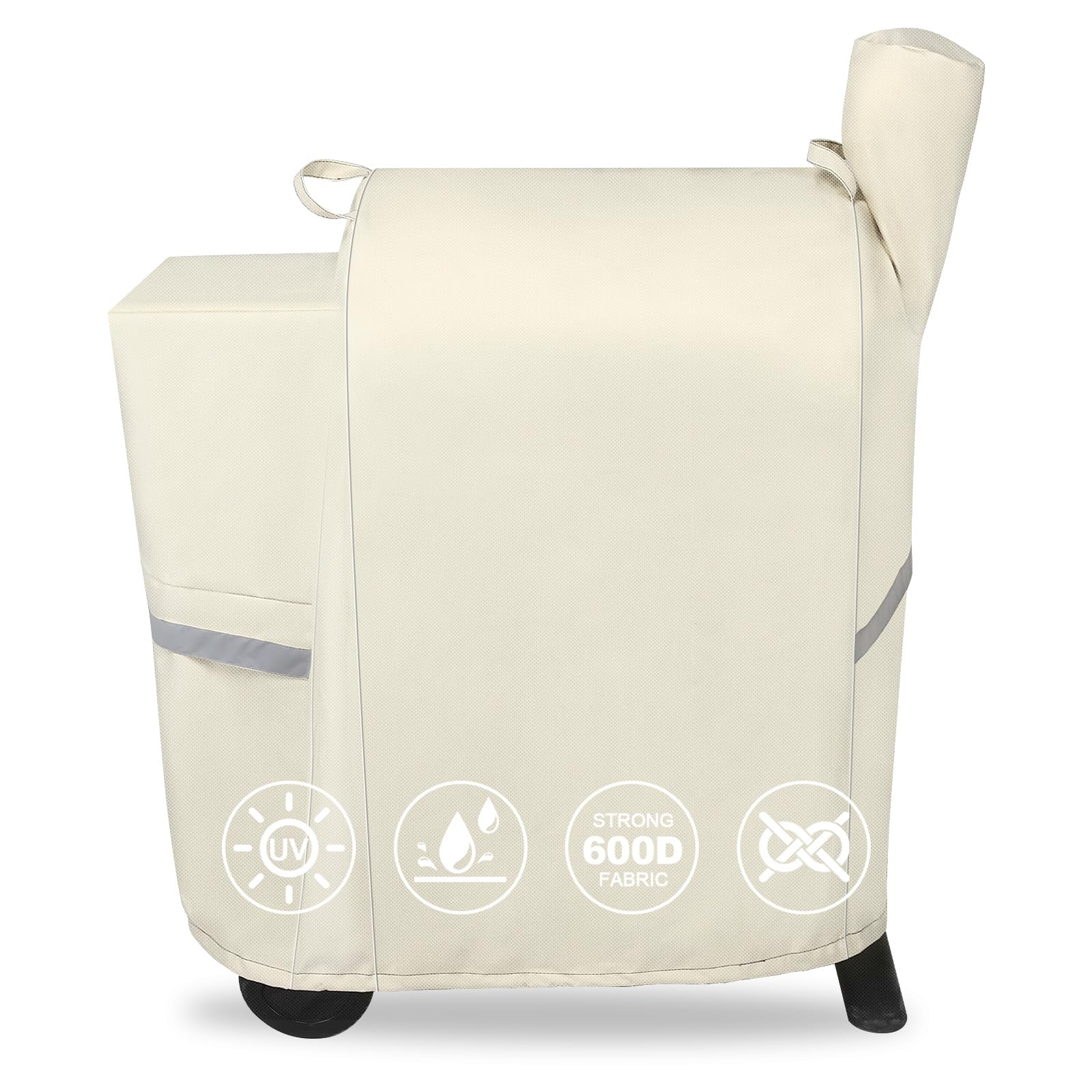 Grill Cover For Traeger Pro 22 & 575 Series - 600D Heavy Duty Waterproof Fade Resistant Traeger Pro 22 Cover With Elastic Drawst