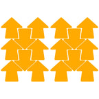 Litemark Durable Gloss Finish Golden Yellow 4 X 4 Inches Round Arrow Decal Vinyl Stickers | Great For Floors, Ceilings, Walls, A