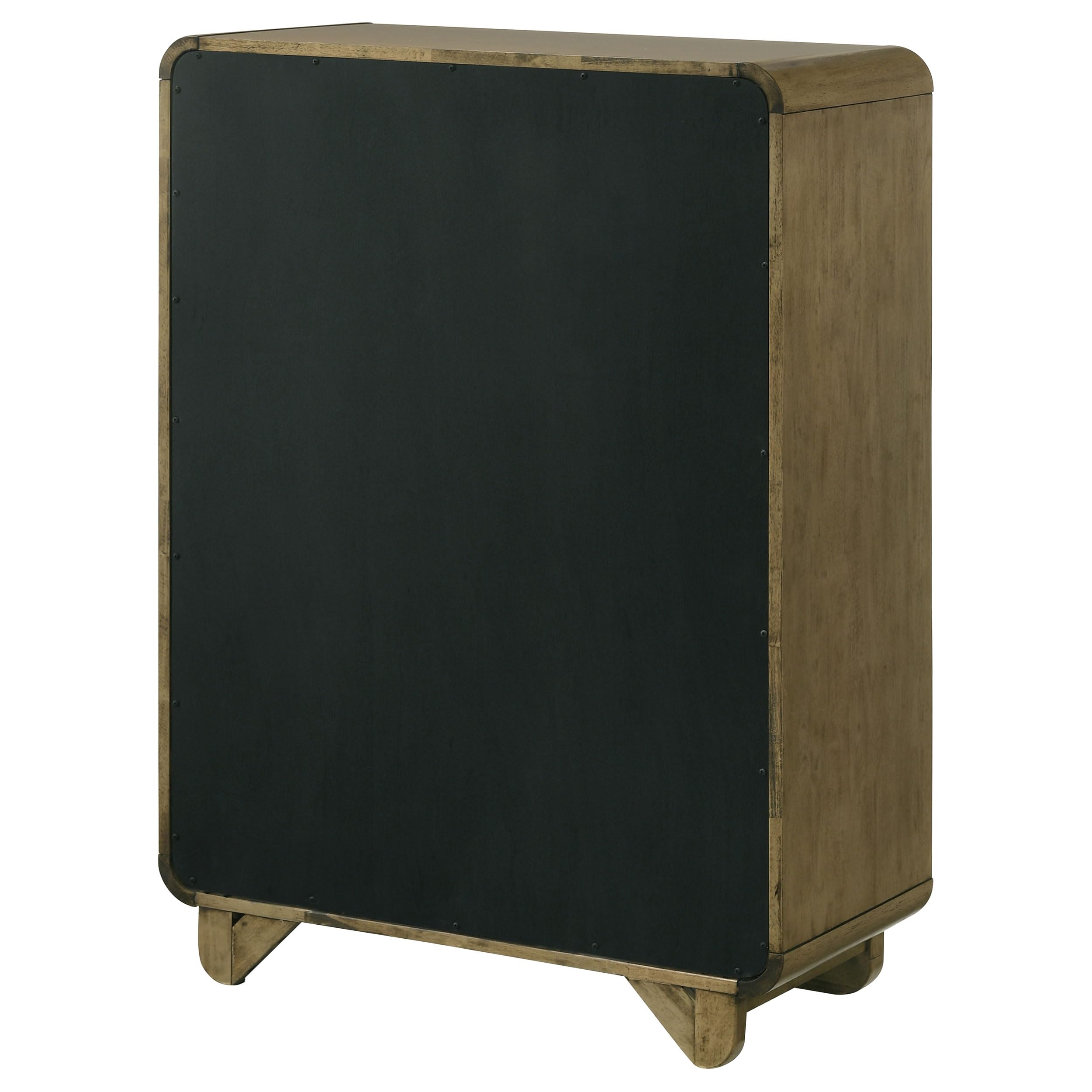 Coaster Home Furnishings Amsbury Transitional Wood 5-Drawer Bedroom Chest of Drawers Chiffonier Clothing Storage Cabinet Bedroom Armoire Tall Dresser Organizer Unit Nutmeg 224275