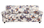 Searchi Stretch Sofa Cover Printed Couch Cover, Floral Pattern 4 Pieces Sofa Slipcover With 3 Separate Cushion Cover, Washable Furniture Protector For Living Room(Sofa, Flower Pattern)