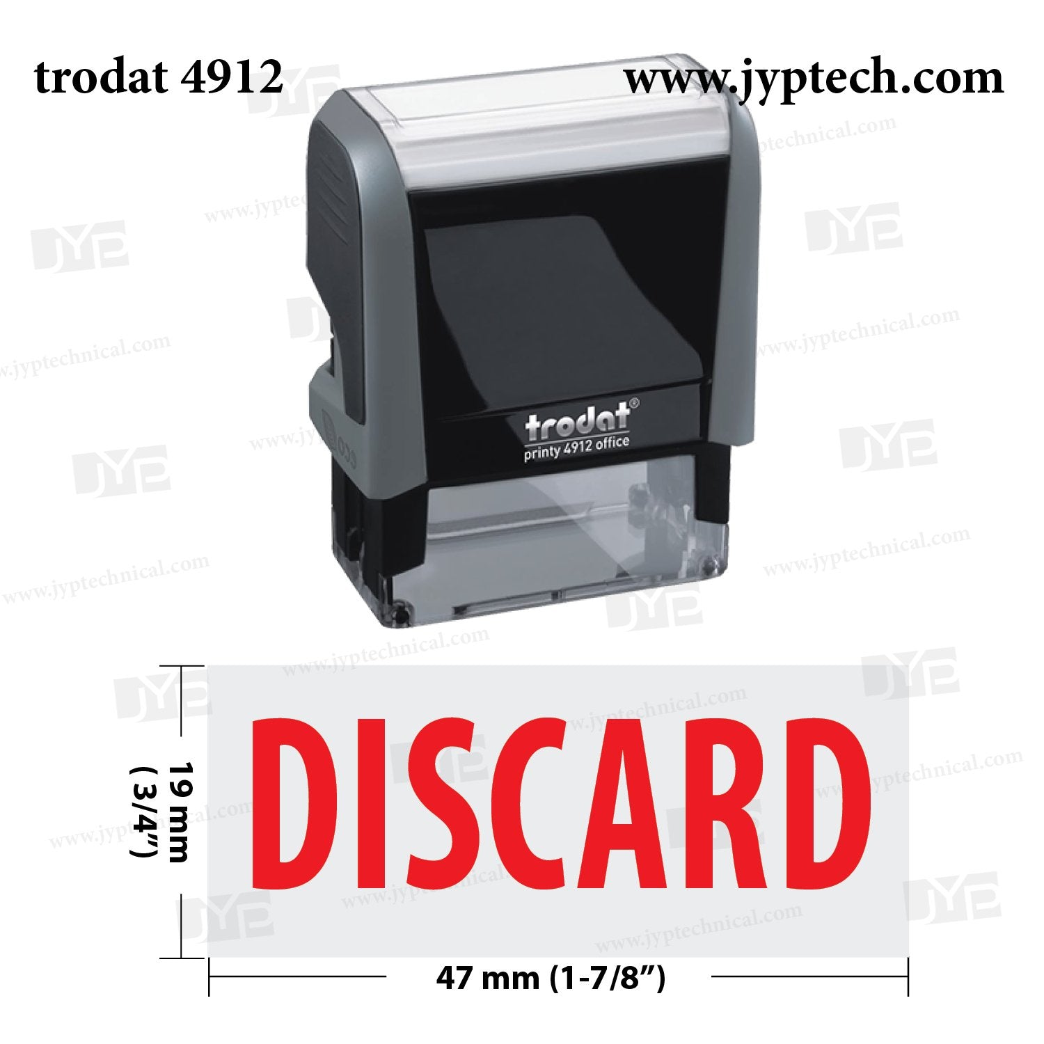 New Trodat 4912 Self Inking Rubber Stamp W. Discard