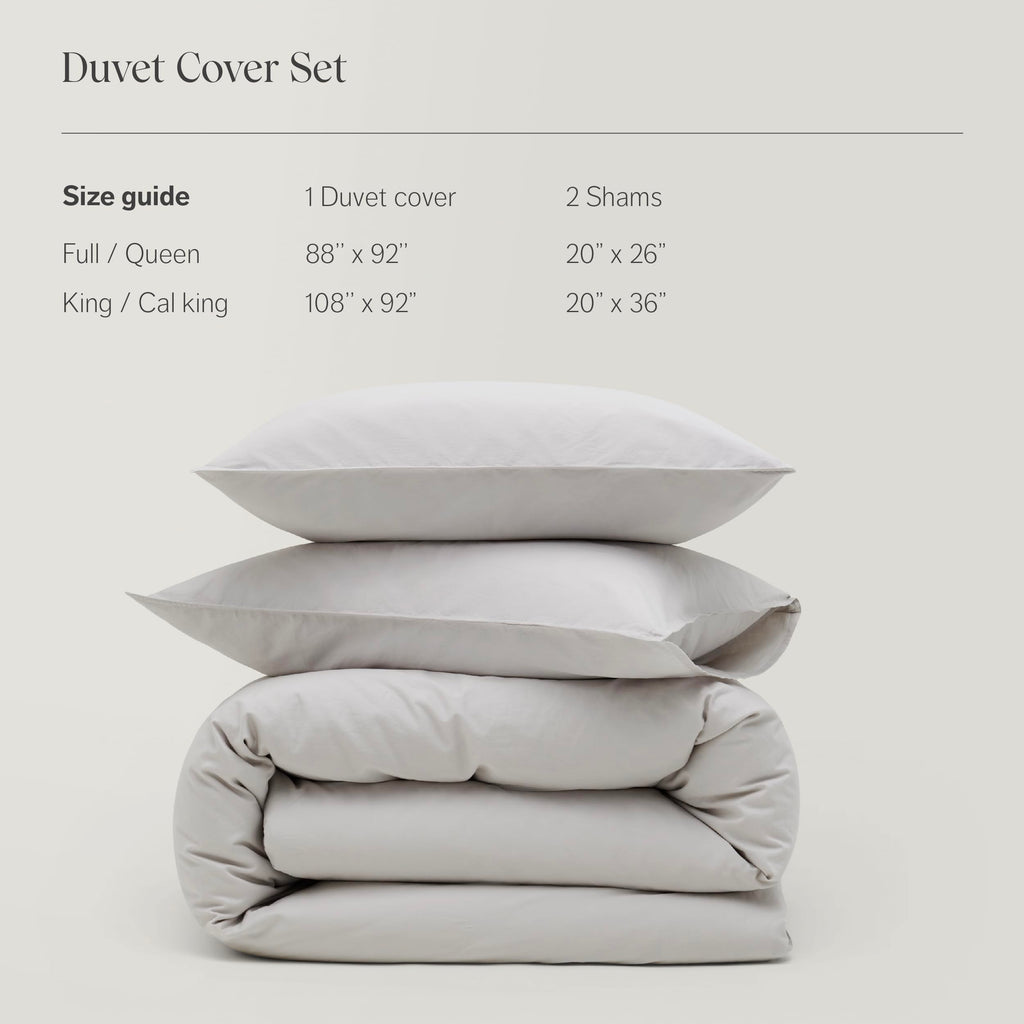 Double Stitch By Bedsure 100% Organic Cotton Duvet Cover Set Queen- 300 Tc Sateen Weave, Gots Certified Long Staple Cotton, Soft
