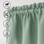 Hiasan Valance Curtains For Kitchen Blackout Thermal Insulated Solid Window Curtain Valance, Light Sage, 42 X 12 Inches, 1 Panel