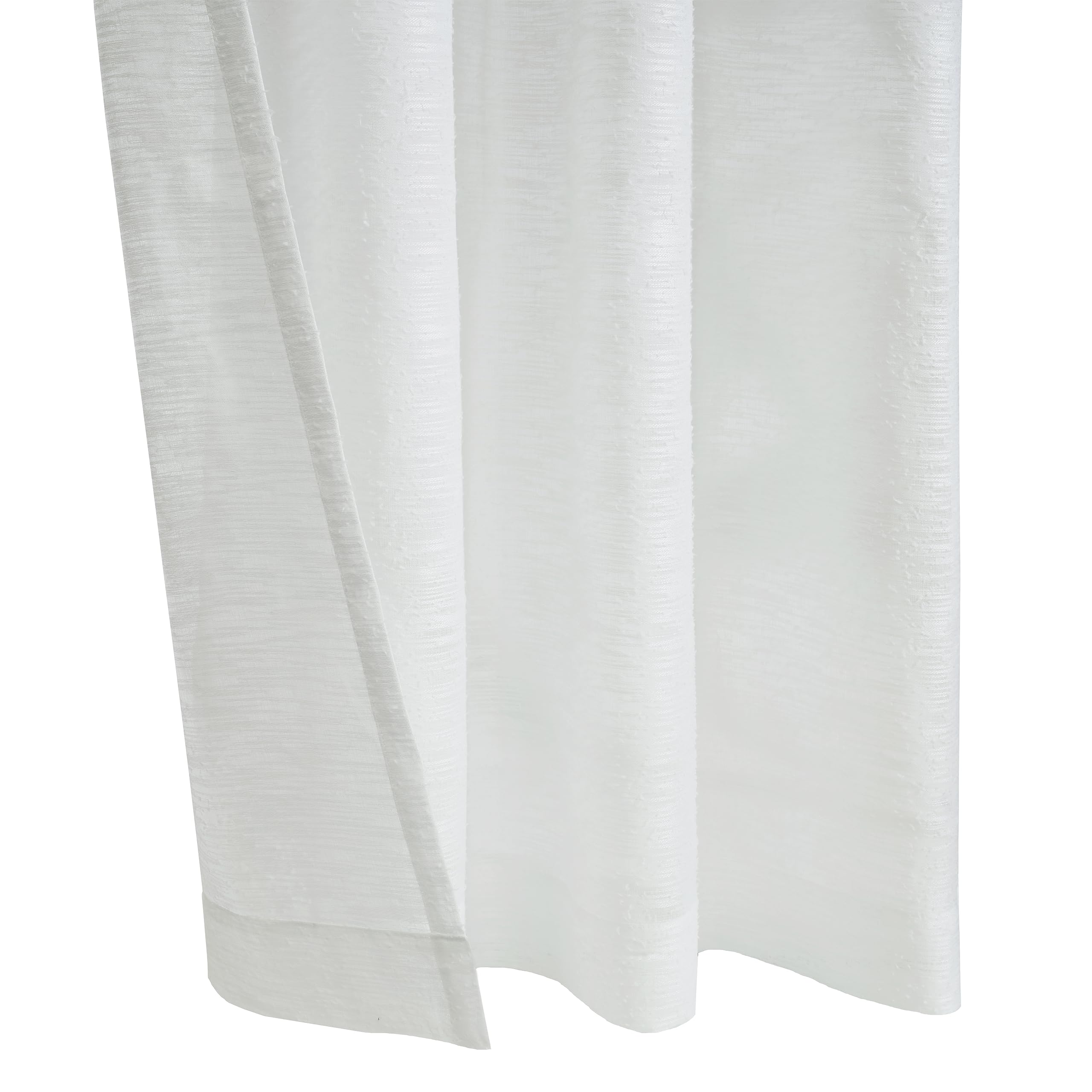 Richmark International Boucle Sheer Grommet Curtain Panel 52 X 84 In White