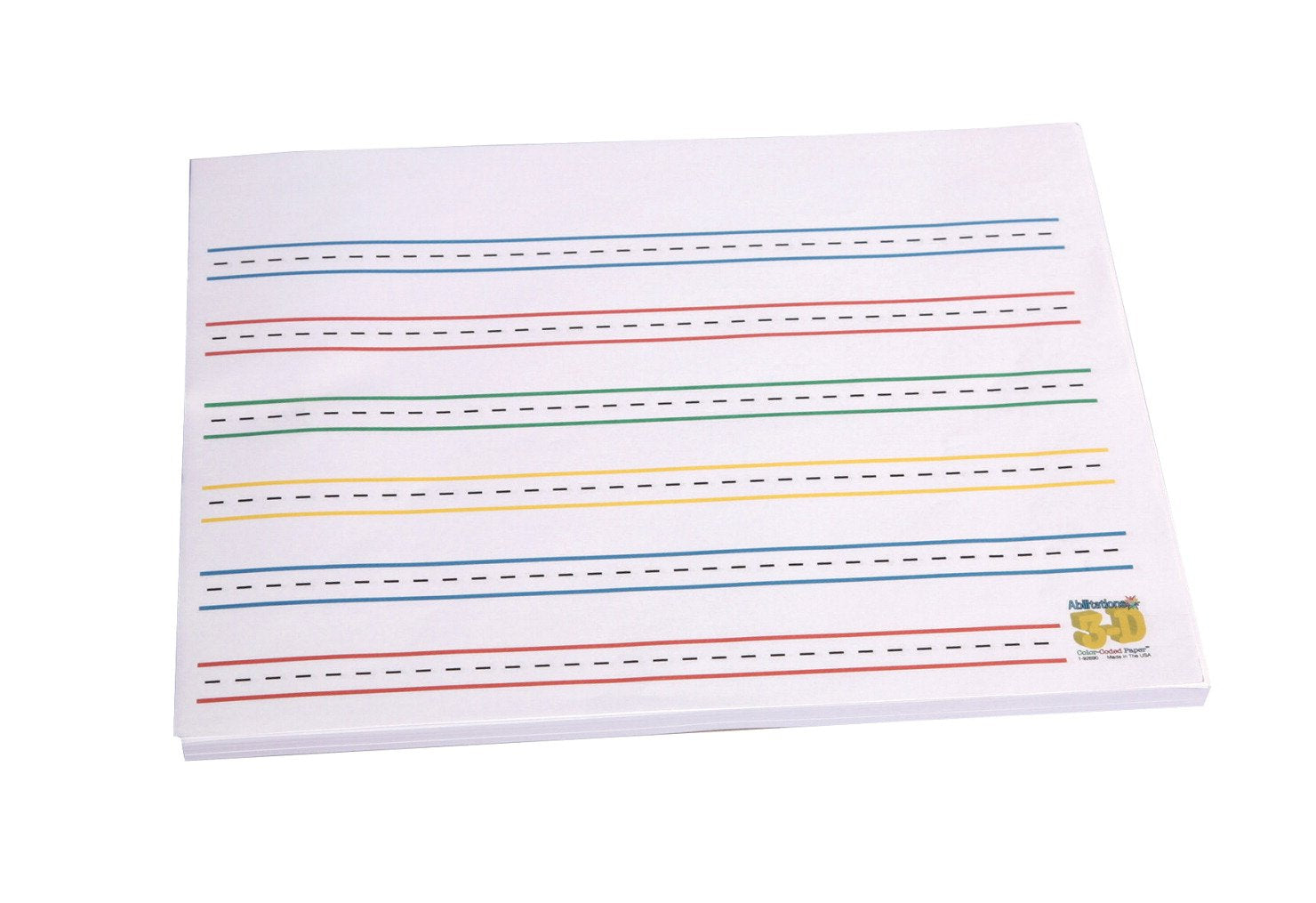 Abilitations - 31473 4-Color Raised Colorcue Paper, Pack Of 50