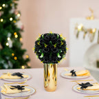 Blosmon Flower Balls Wedding Rose Centerpieces 10 Pcs Black Fake Flowers Kissing Balls Decor Artificial Floral Arrangements Flow