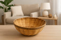 Ab Unique Creation Handwoven Bamboo Tokri, 30Cm, Natural Storage Basket For Pooja, Fruits & Vegetables, Traditional Handcrafted,