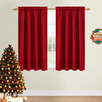 Dwcn Christmas Blackout Curtains Room Darkening Thermal Insulated Bedroom Curtains Window Curtain Panels, 52 X 54 Inches Long, S