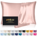 Mulberry Silk Pillow Cases Standard Size, Silk Pillowcase For Hair And Skin, Anti Acne Cooling Sleep Both Sides Natural Silk Sat