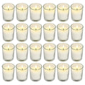 Soft Breeze 24 Pack Unscented Votive Candles, Votive Candles Bulk, Glass Candles, Ideal Gift for Wishing,Hydrotherapy, Wedding, 
