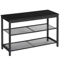 HOOBRO Shoe Bench, 3-Tier Shoe Rack, Industrial Shoe Organizer Storage Bench, 29.5 inches Entry Bench with Mesh Shelves, for Ent