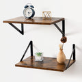 Axeman Deep Floating Shelves, 16W x 12D Rustic Wood Floating Shelves Set of 2, 12 Inch Deep Large Floating Shelves for Wall Deco