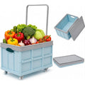 Collapsible Storage Bins with Lids, Folding Plastic Stackable Utility Crates 30L, Plastic Tote Storage Box Container Stackable F
