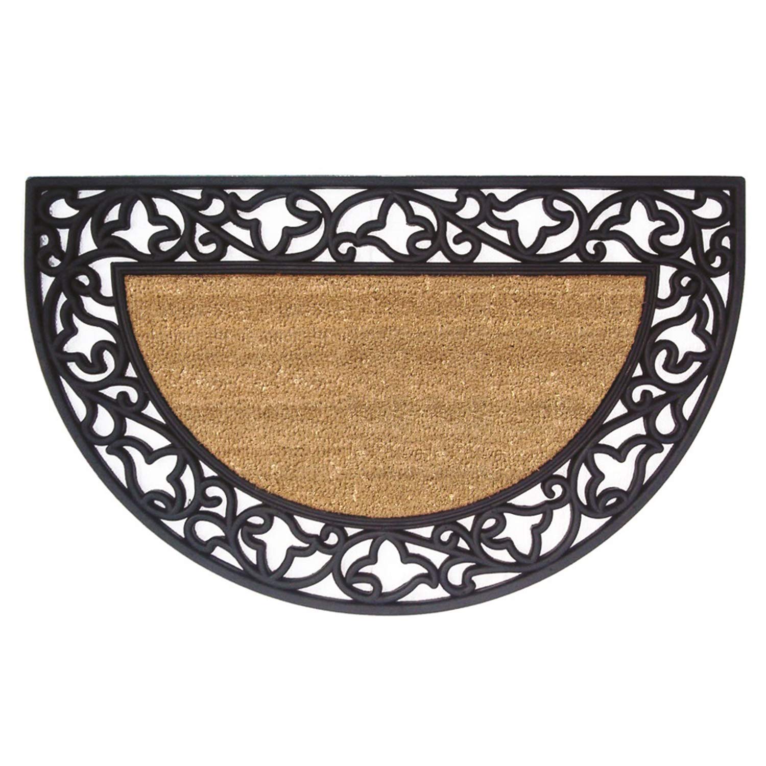 Nedia Home 18022 Rubber Coir Doormat Acanthus, Plain - 22' X 36'