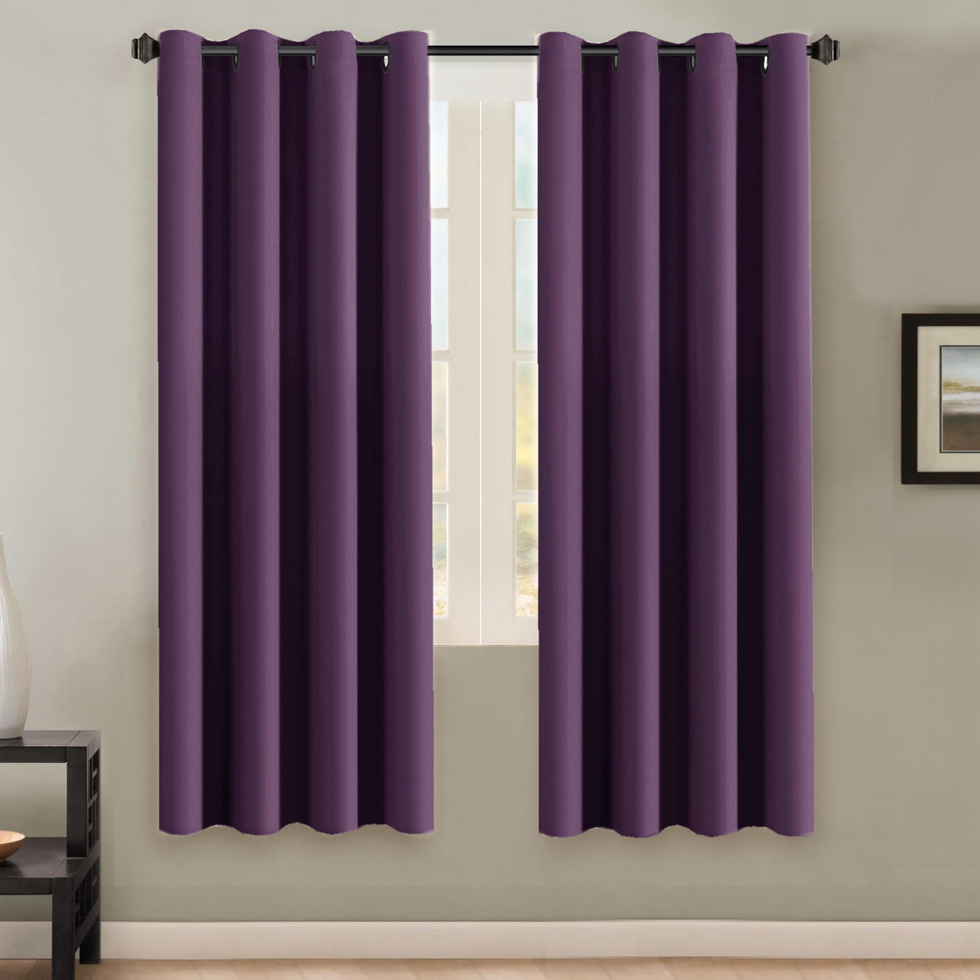 H.VERSAILTEX Ultra Soft Microfiber Thermal Insulated Antique Copper Grommet Blackout Curtains/Window Treatment Draperies 52 by 7