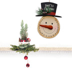 Metal Snowman Sign Hanging Christmas Countdown Advent Calendar Wall Decoration, Snowman Figurine Countdown To Christmas Decor Ru