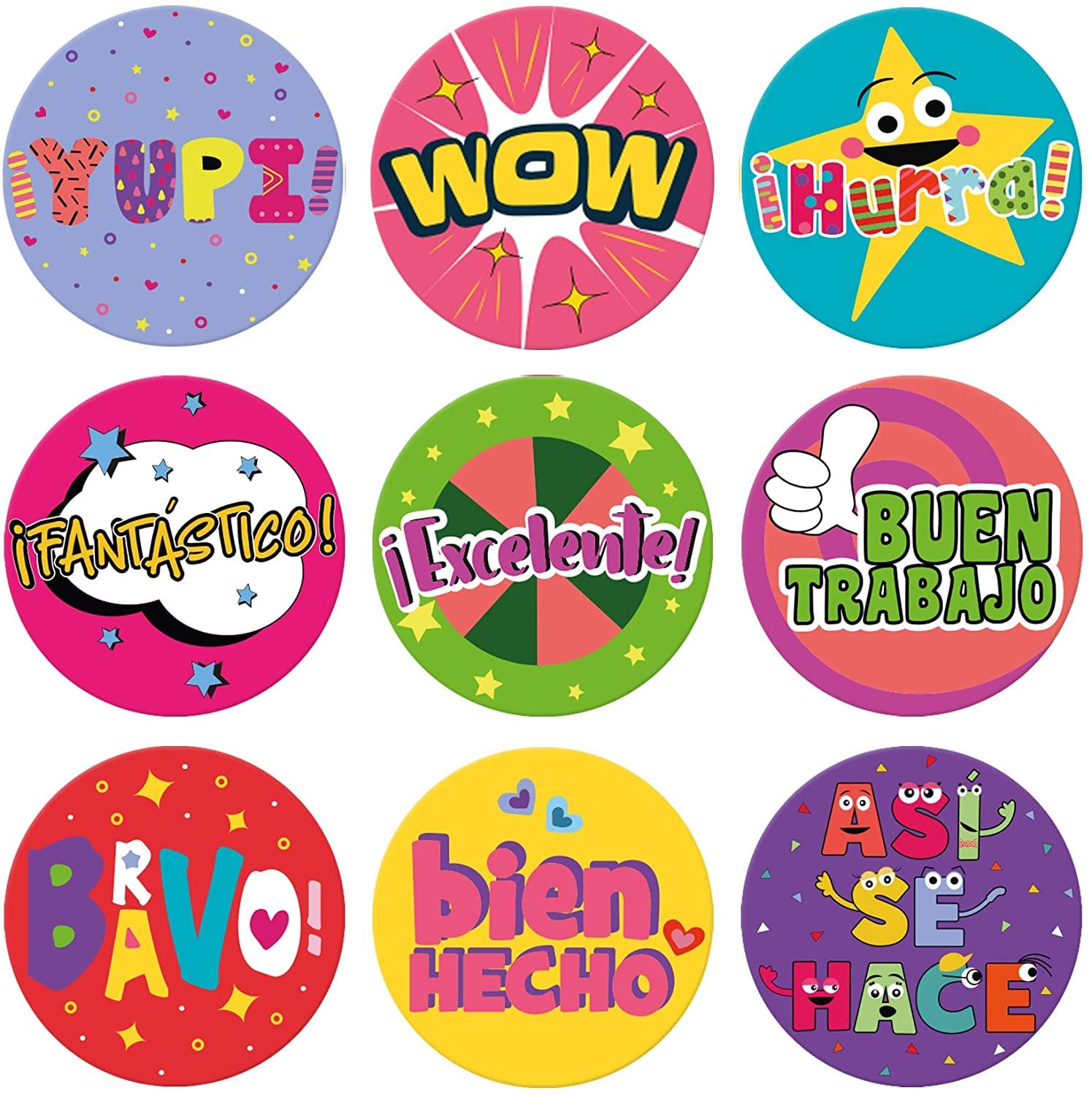 Sweetzer & Orange Spanish Stickers For Teachers And Parents! 1008 Pegatinas De Recompensa Para Ninos. 9 Assorted Designs, 1 Inch