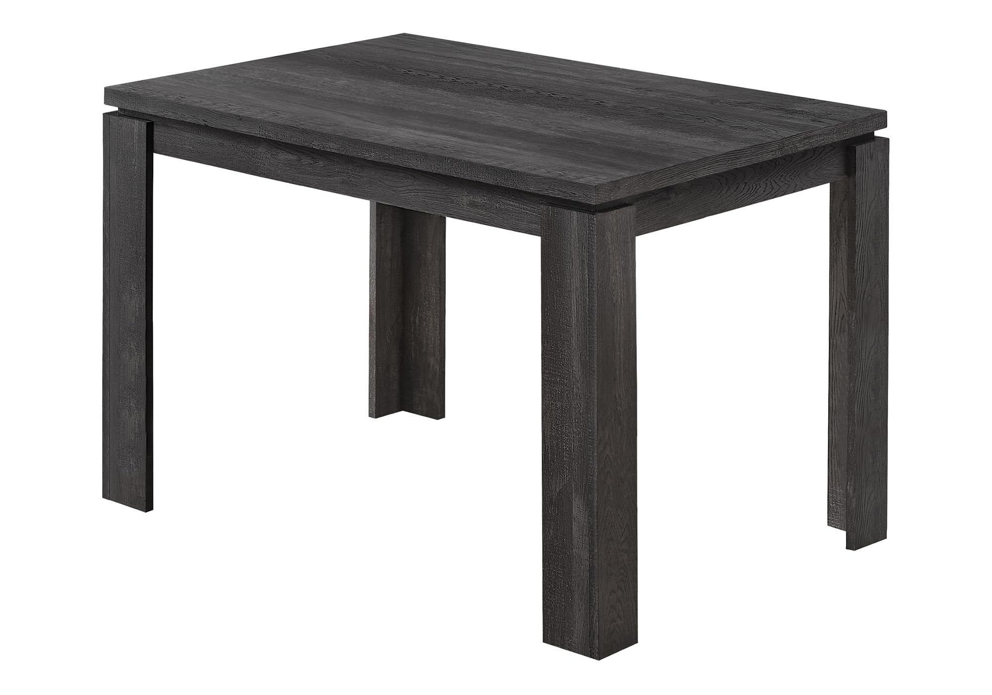 Monarch Specialties 32X 48 / BLACK RECLAIMED WOOD-LOOK Dining Table