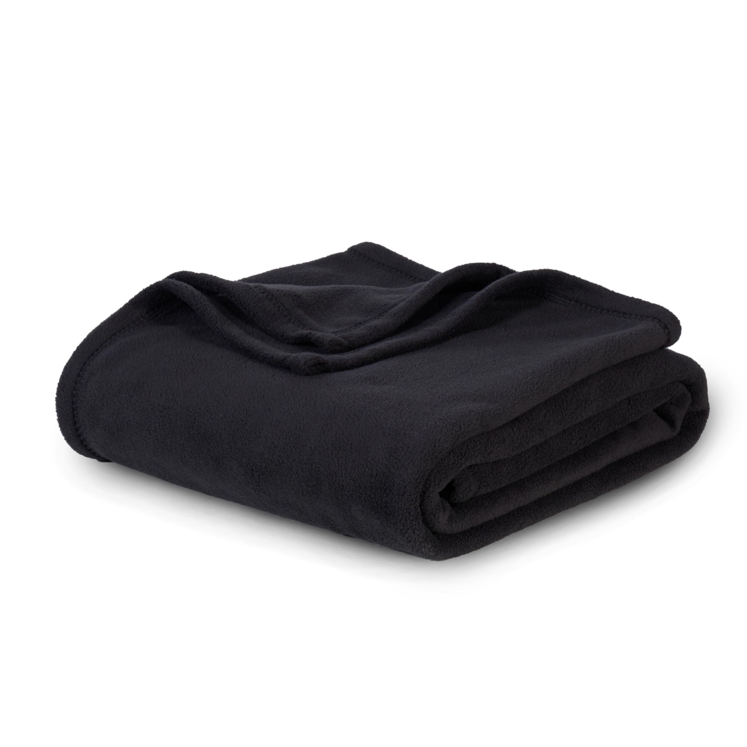 Berkshire Blanket Microfleece Throw Size Bed Throw Blanket Black, Lightweight Soft Breathable Plush Micro Fleece Throw Blanket F
