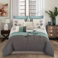 Riverbrook Home Emilie Comforter Set, King, Blue/Gray/Ivory 8