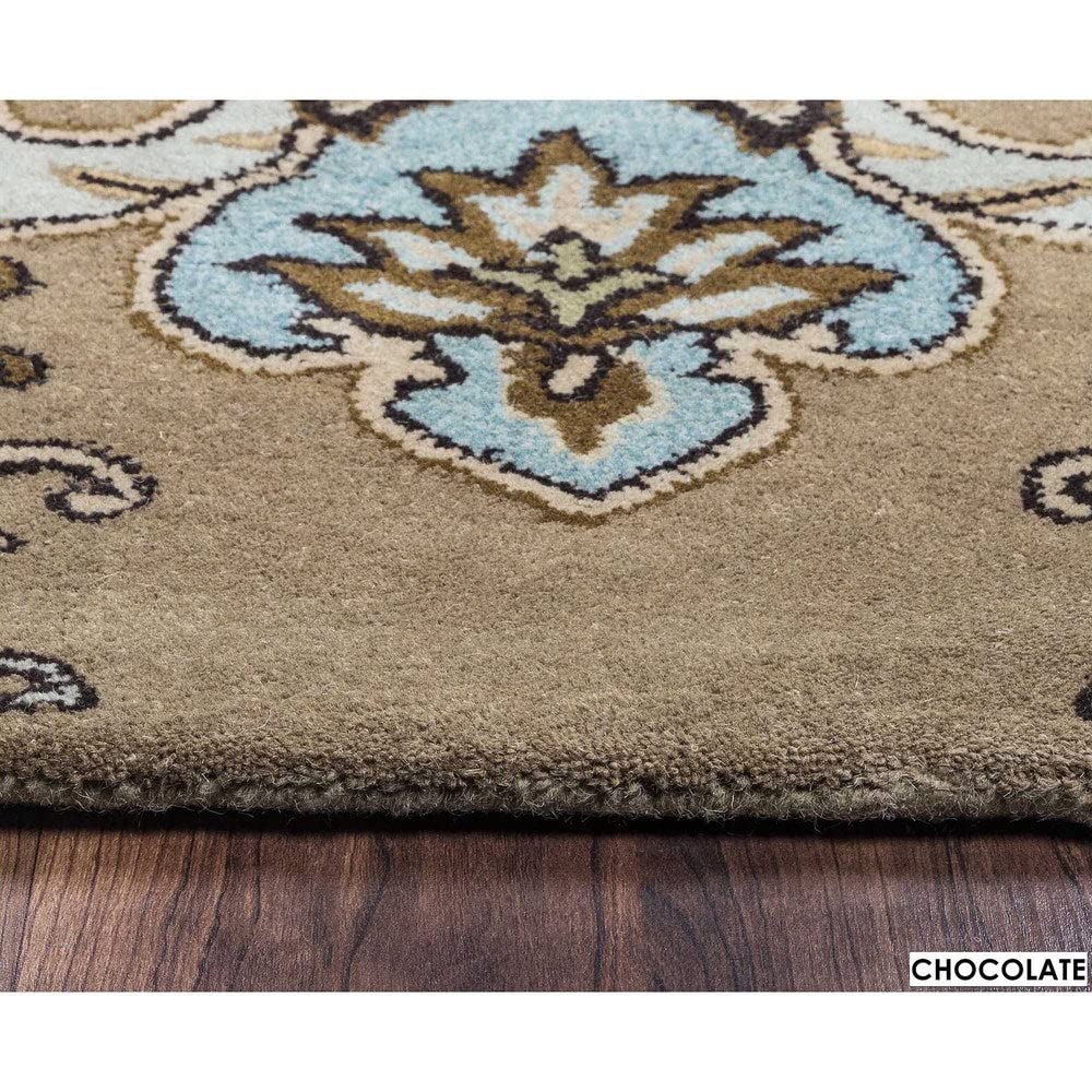 Rizzy Home Alora Decor Sareena 5' X 8' Ornamental Brown/Dk Brown/Blue/Khaki/Tan Area Rug