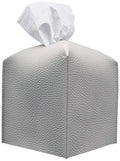 carrotez Tissue Box Cover, [Refined] Modern PU Leather Square Tissue Box Holder - Decorative Holder/Organizer for Bathroom Vanit