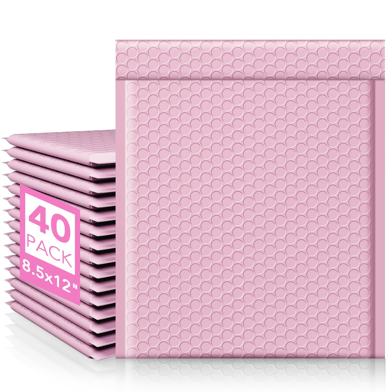 Fuxury Bubble Mailers 8.5X12 ' 40 Pack Thick Large Bubble Envelopes Opaque Cushion Padded Mailers For Mailing Books Clothes Sma