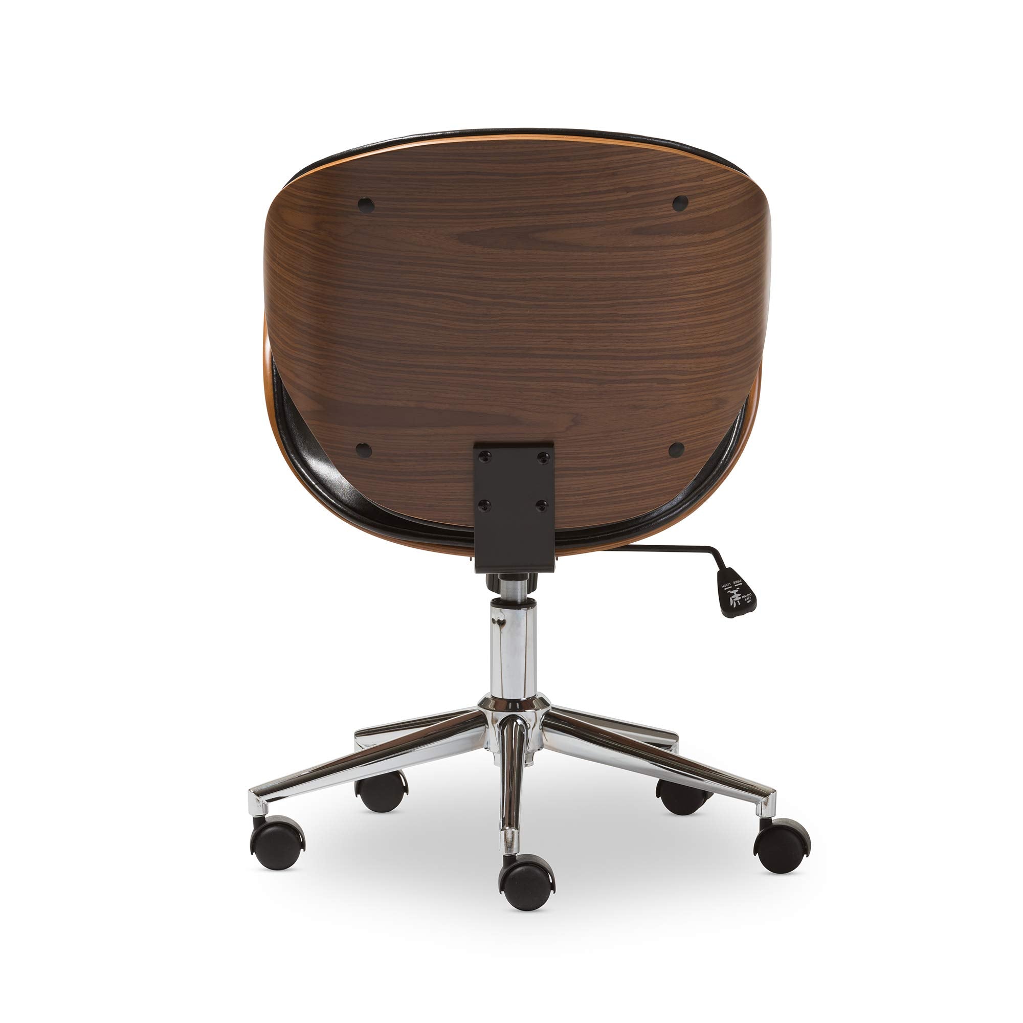 Baxton Studio Bruce Modern Office Chair, Walnut/Black