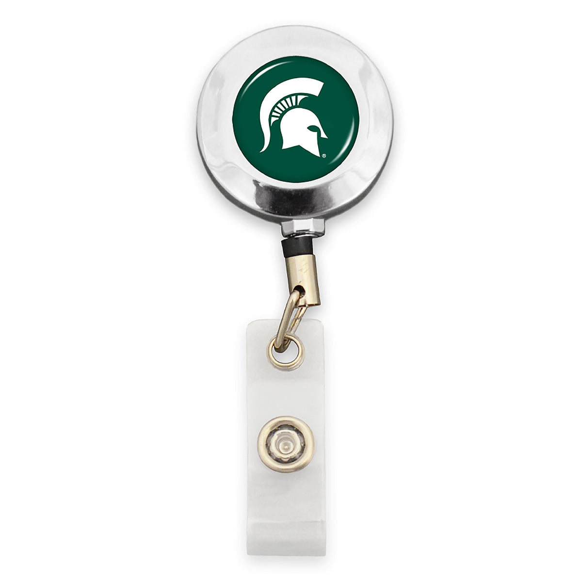Badge Reel With Alligator Clip (Michigan State Spartans)