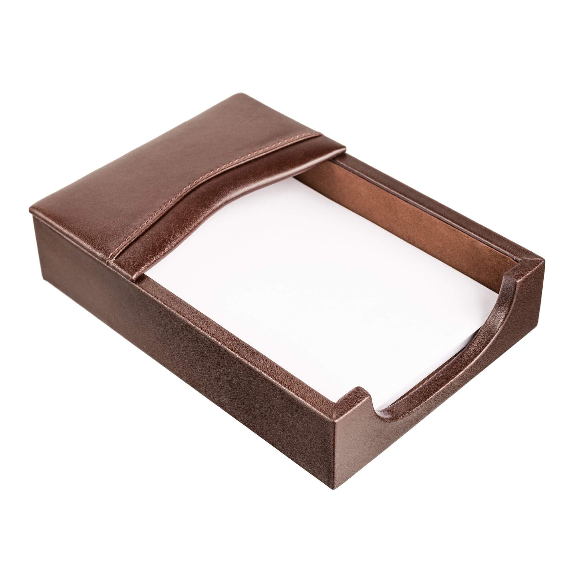 Dacasso Chocolate Brown Leather, 4 6-Inch Memo Holder