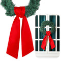 VitalCozy Wreath Sash for Front Door Blank Satin Wreath Sash for Embroidery Monogram Plain Wreath Sash Wreath Accessories for Xm