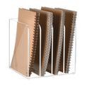 Suzile Clear Acrylic Magazine File Holder, Stylish, 7 x 6.9 x 6.3 Inch