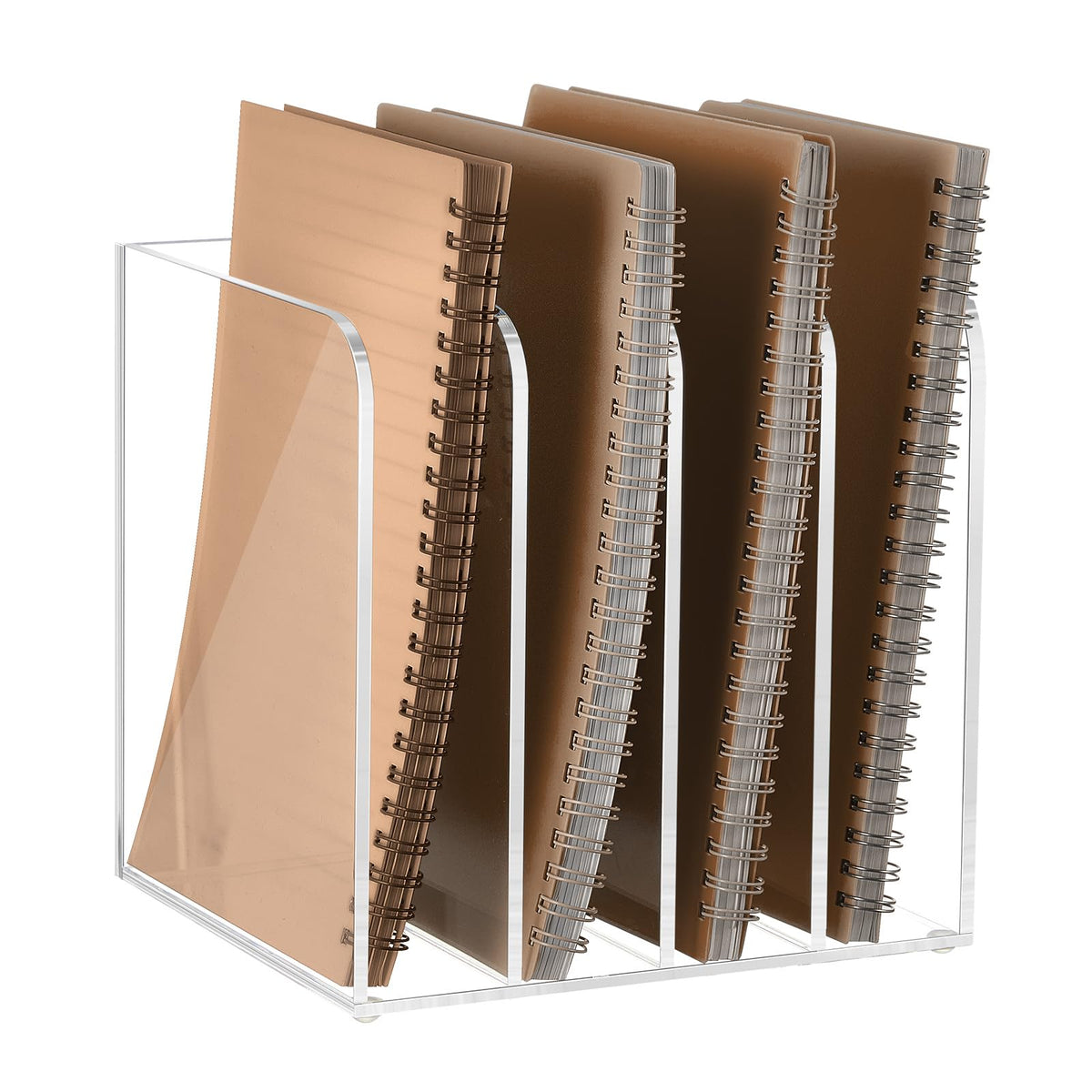 Suzile Clear Acrylic Magazine File Holder, Stylish, 7 x 6.9 x 6.3 Inch