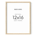 HAUS AND HUES 12x16 Beige Oak Wood Frames -12x16 Poster Frames Frame for Wall Art, Frame for Poster, 12 x 16 Frame Wood, Art Fra
