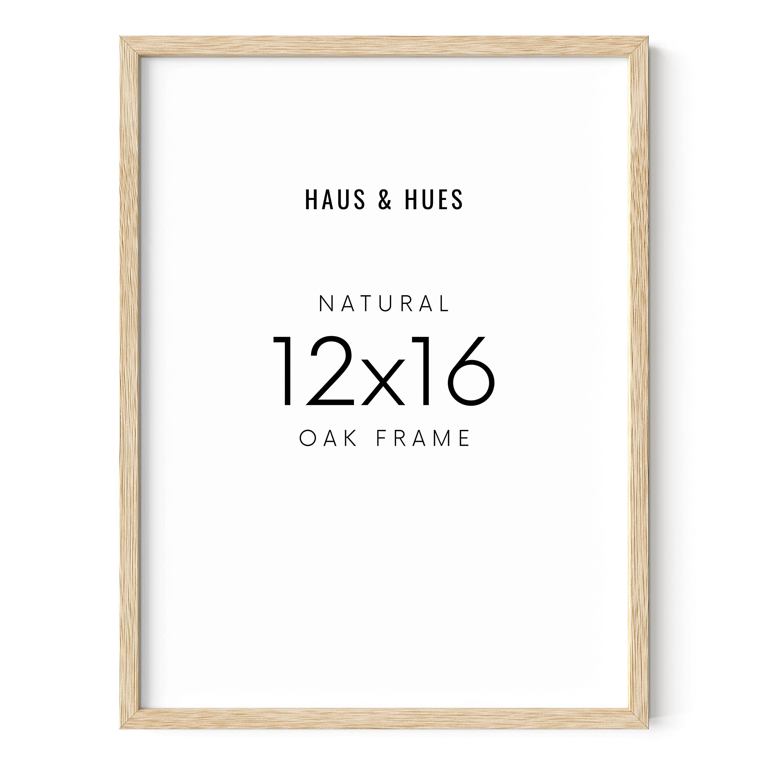 HAUS AND HUES 12x16 Beige Oak Wood Frames -12x16 Poster Frames Frame for Wall Art, Frame for Poster, 12 x 16 Frame Wood, Art Fra