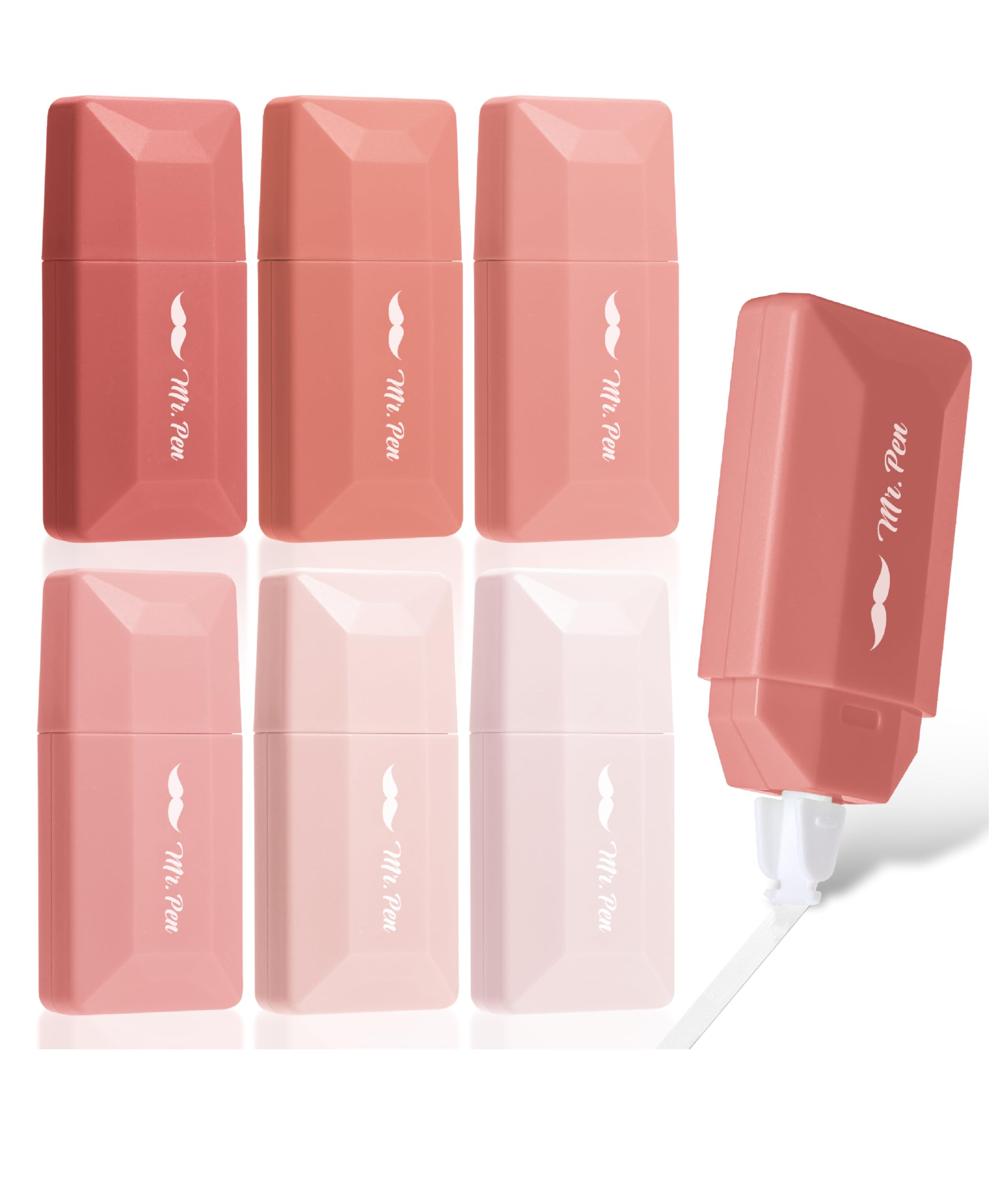 Mr. Pen- Correction Tape, 0.2' X 236', 6 Pcs, Mocha Blush, Cute Correction Tape