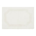 Laura Ashley Reversible Cotton 21 x 34 in. Bath Mat, White