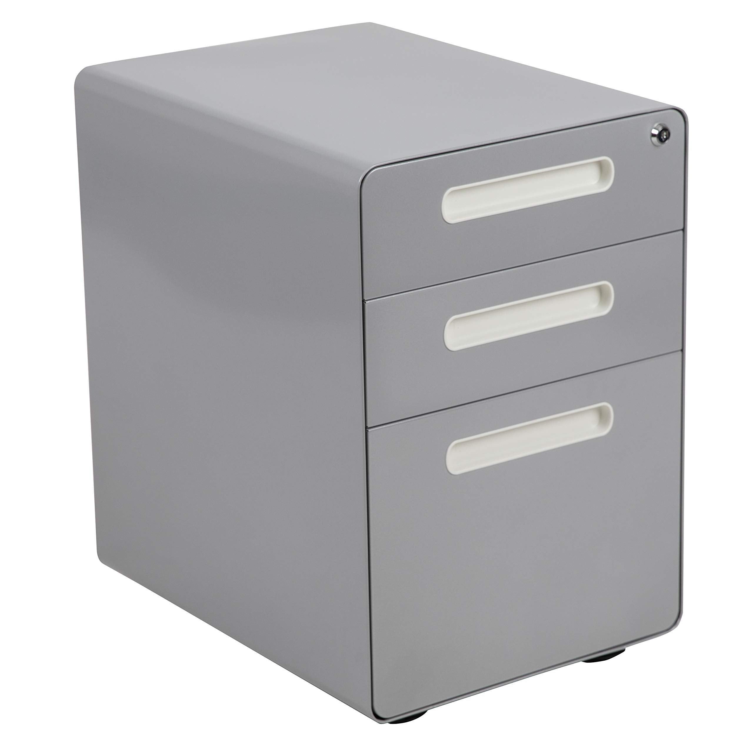 Flash Furniture Wren Ergonomic 3-Drawer Mobile Locking Filing Cabinet