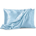 Pure Bedding Satin Pillowcase 2 Pack - Queen Size (20'X30', Baby Blue) - Silky Pillow Cases For Hair And Skin - Satin Pillow C
