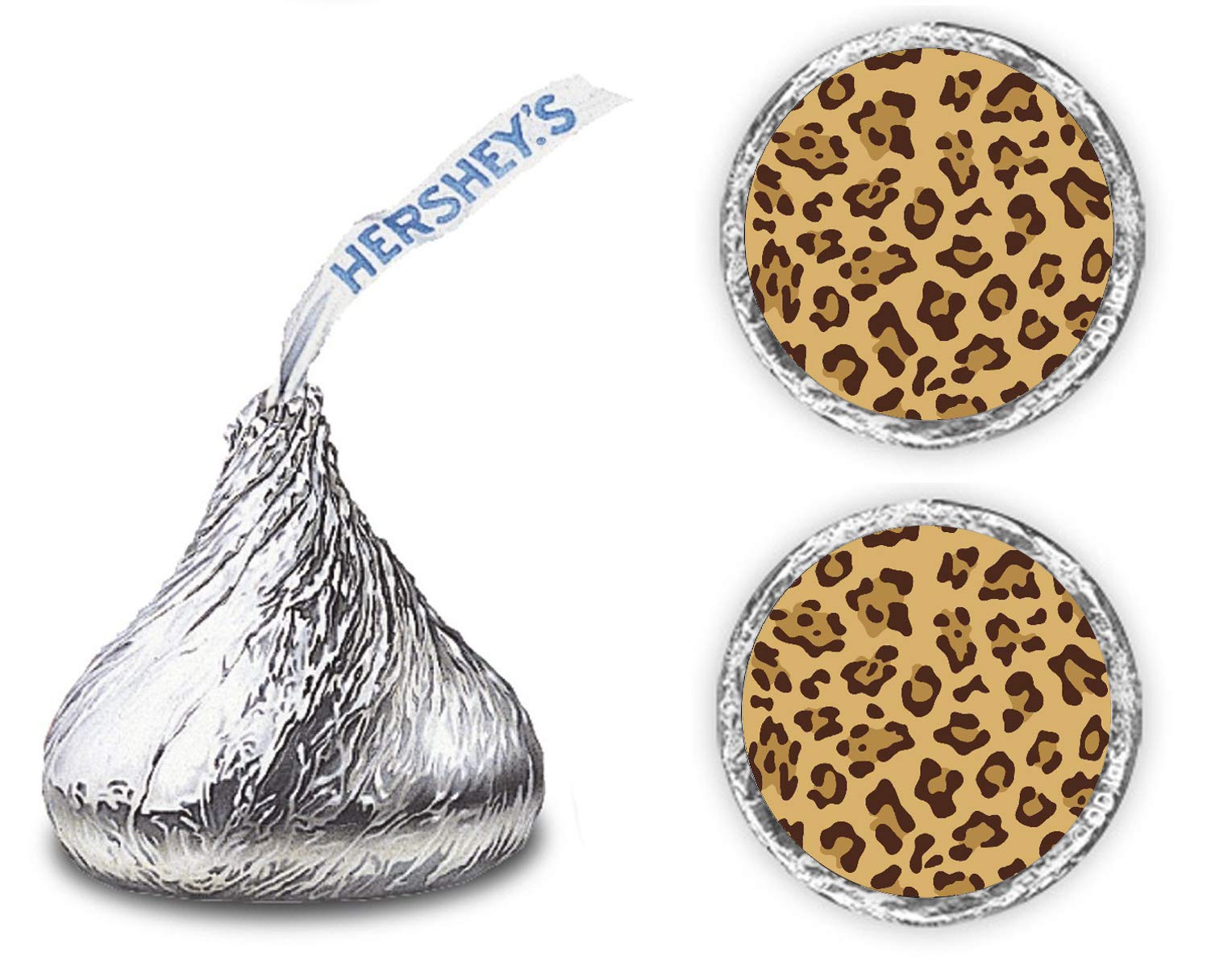 216 Leopard Cheetah Print Kisses Stickers Labels, Leopard Cheetah Kisses Stickers For Birthday Party, Wedding, Baby Shower, Any