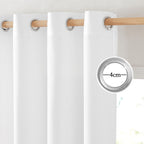Nicetown Linen White Curtains 84 Inch Length 2 Panels Set, Grommet Thick Flax Linen Blend Window Treatment Privacy Assured With Light Filtering For Bedroom/Living Room, W55 X L84