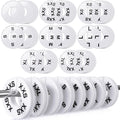 EBOOT 40 Pcs Clothing Size Dividers Retail Round Closet Size Dividers Hangers Plastic Clothes Rack Preprinted in XXS to XXL for 