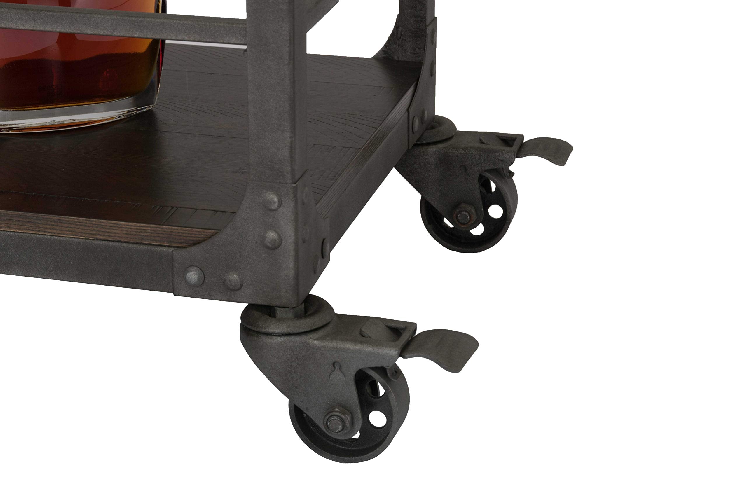 Best Quality Furniture Server Cart, Rustic Expresso