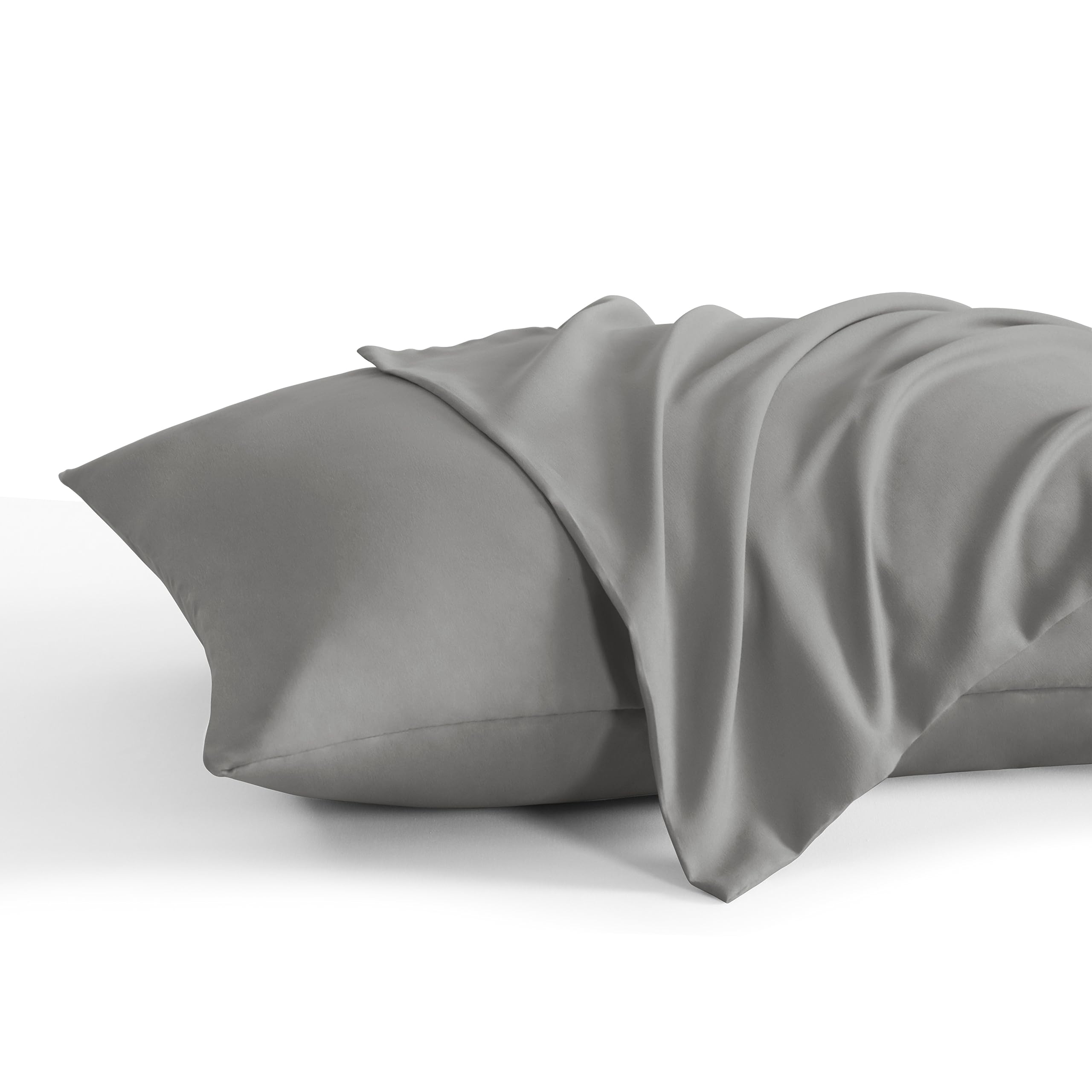 Ntbay Queen Pillow Cases Set Of 2, 2 Pack Brushed Microfiber 20X30 Pillow Cases, Soft, Wrinkle, Fade, Stain Resistant Smoke Grey